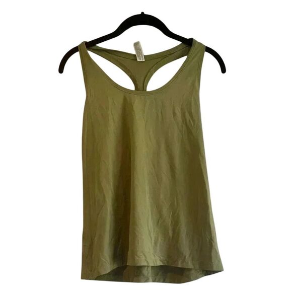 Olive Green Athletic Tank Top with Racerback Workout Yoga‎ Running Exercise B14 - Picture 1 of 4